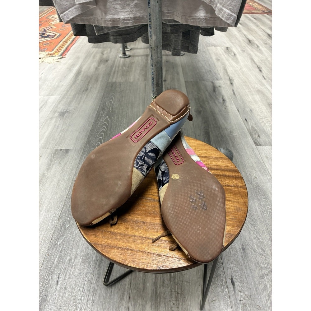 Vintage Coach Jennilee Pink/Patchwork Ballet Flats Women's US Size 8 F2610/C05 - Picture 9 of 9
